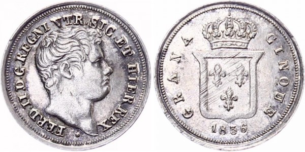 Italien 5 Grana 1836 - Ferdinando II di Borbone (1830-1859)