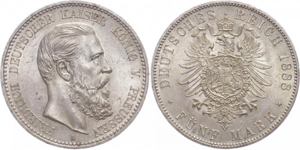 Preussen 5 Mark 1888 - Friedrich III.