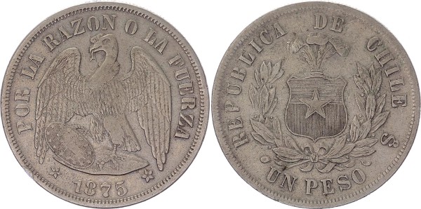 Chile 1 Peso 1875