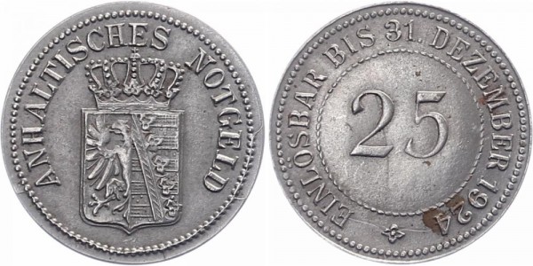 Anhalt 25 Pfennig 1924 - Notgeld
