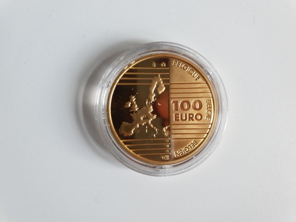 Belgien 100 Euro 2002  50. Jahrestag des EGKS-Vertrags (Konrad Adenauer, Robe...