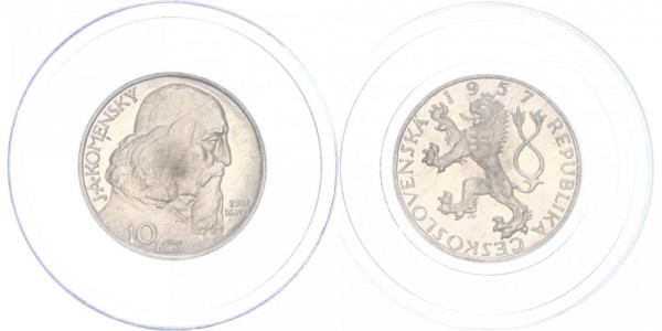 Tschechoslowakei 10 Kronen 1957 - Komensky