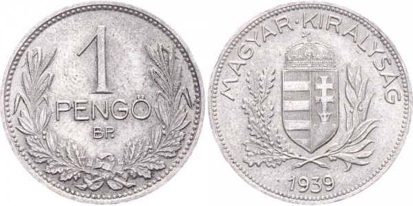 Ungarn 1 Pengö 1939 - Kursmünze