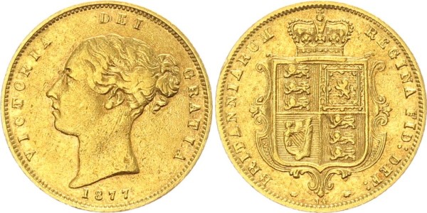 Großbritannien 1/2 Sovereign 1877 - Victoria