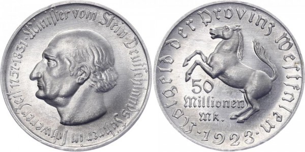 Westfalen 50 000 000 Mark 1923 - Freiherr vom Stein