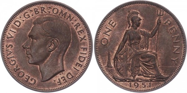Großbritannien 1 Penny 1951 - Georg VI.