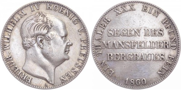Preussen Taler 1860 - Wilhelm IV.