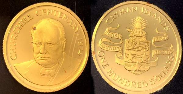 Cayman Islands 100 Dollars 1974 - Churchill