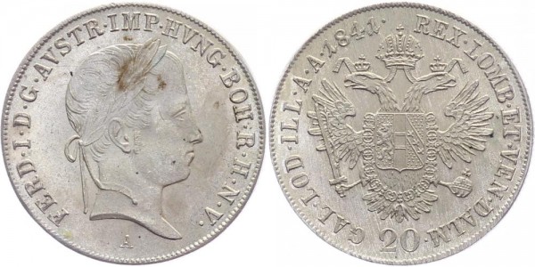 Österreich 20 Kreuzer 1841 A Ferdinand I. 1835-1851