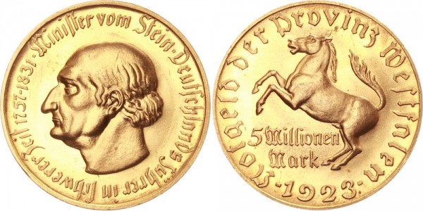 Westfalen 5 Millionen Mark 1923 - vom Stein