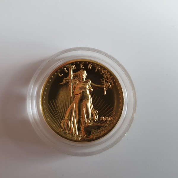 USA 20 Dollar 2009 W Ultra High Relief Double Eagle Gold Coin, OVP, Piedfort Design
