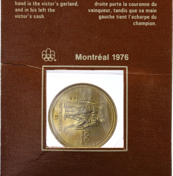 Kanada 100 Dollars 1976 - Olympische Spiele Montreal