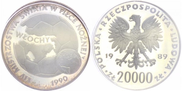 Polen 20000 Zlotych 1989 - Fußball