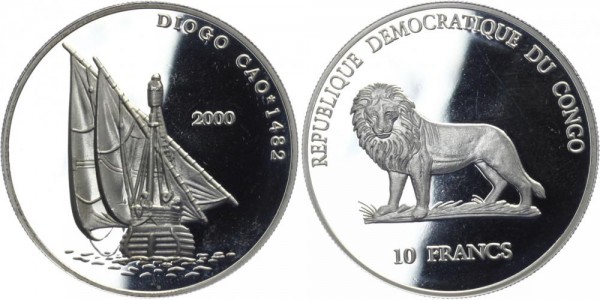 KONGO 10 Francs 2000 - Diogo Cao