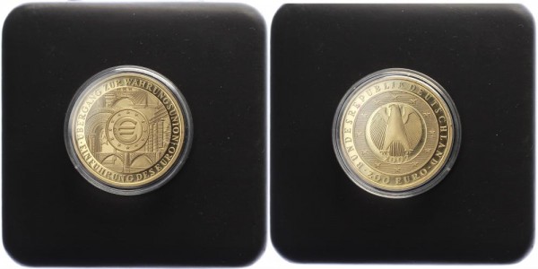 BRD 200 Euro 2002 - Währungsunion - Einführung des Euros 1 Unze Gold