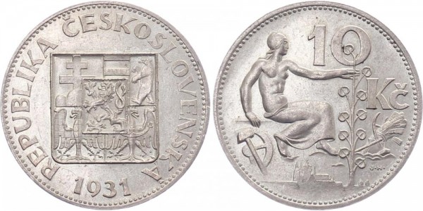 10 Kronen 1931/32 - Kursmünze