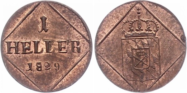 Bayern 1 Heller 1829 - -