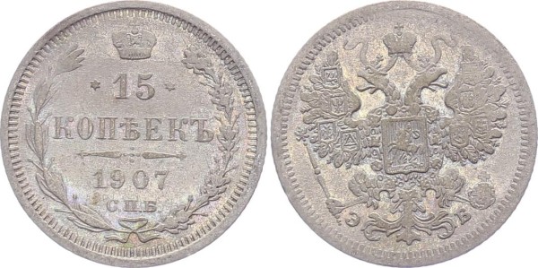 Russland 15 Kopeken 1907 - -