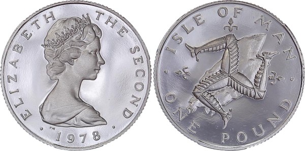 Isle of Man 1 Pound 1978 Pobjoy Mint Elizabeth II.