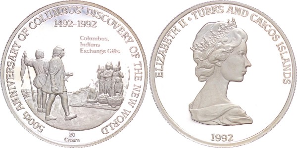 Turks- und Caicos Inseln 20 Crowns 1992 - Columbus