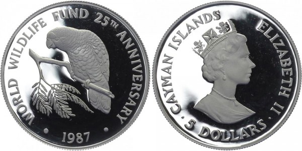 Cayman Inseln 5 Dollar 1987 - Vögel