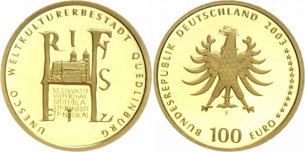 BRD 100 Euro 2003 - Quedlinburg