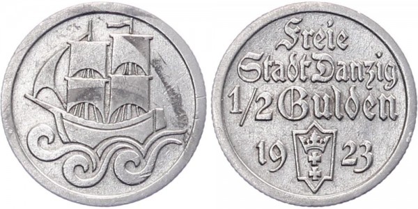 Danzig ½ Gulden 1923 Utrecht