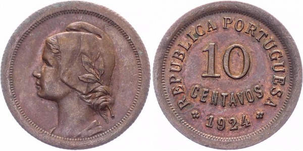 Portugal 10 Centavos 1924