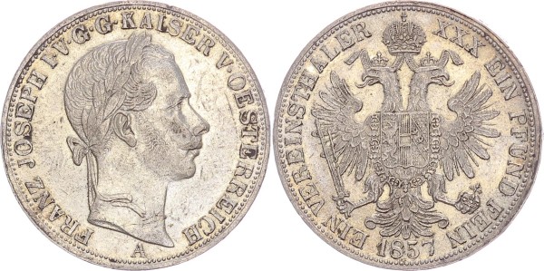 Österreich Vereinstaler 1857 A Franz Josef