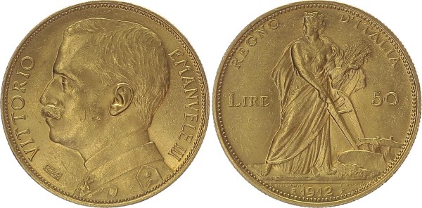 Italien 50 Lire 1912 R Vittorio Emanuele III. (1900-1946)