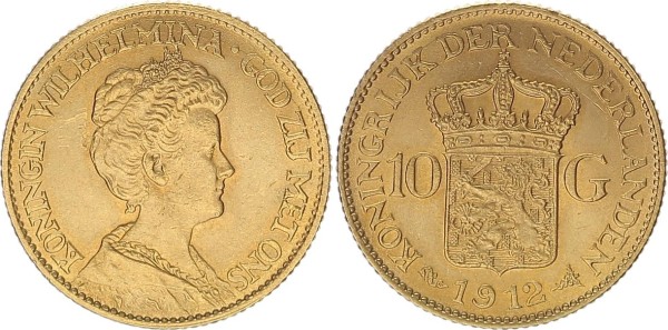 Niederlande 10 Gulden 1912 - Wilhelmina