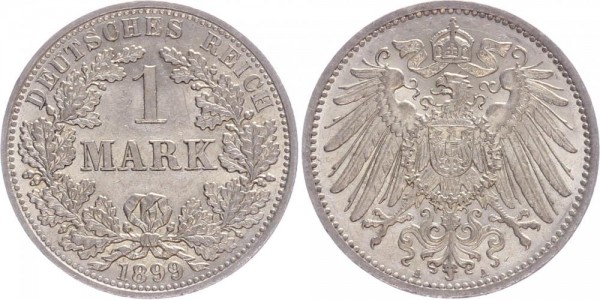 Kaiserreich 1 Mark 1899 A Kursmünze