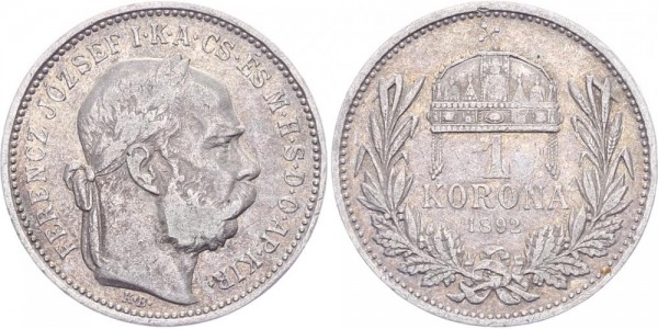 Ungarn 1 Korona 1892 - Franz Josef