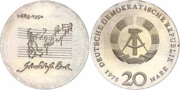 DDR 20 Mark 1975 - Bach, Probe