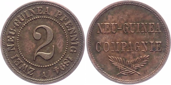 Deutsch Neuguinea 2 Pfennig 1894 A