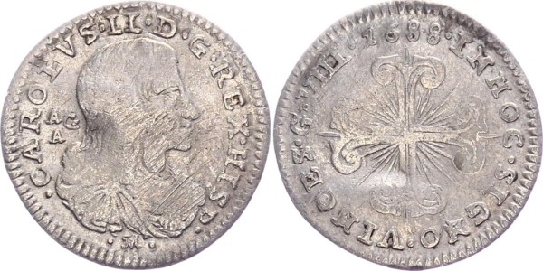 Italien 8 Grana 1688 Neapel Karl II