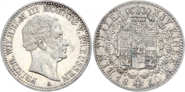 Preussen Taler 1840 - Friedrich Wilhelm III. 1797-1840.