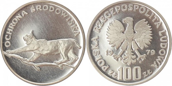 Polen 100 Zloty 1979 - Luchs