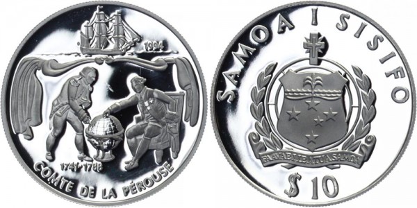 SAMOA 10 Dollars 1994 - Comte de la Perouse