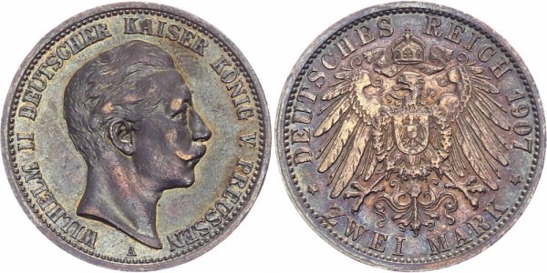 Preussen 2 Mark 1907 - Wilhelm II.