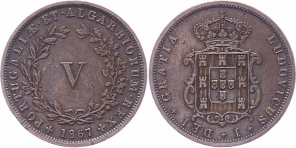 Portugal 5 Reis 1867 - Luiz I.