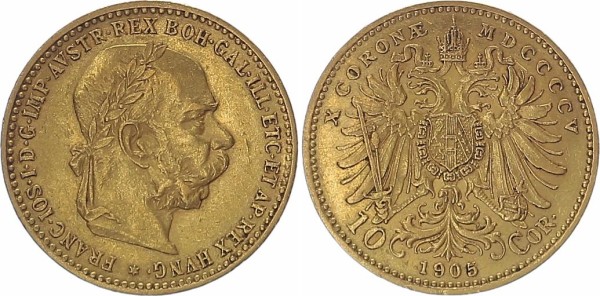 Österreich 10 Kronen 1905- Franz Josef I., 1848-1916