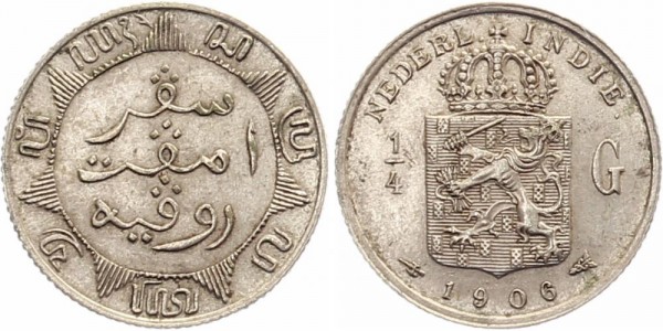 Niederl.-Indien 1/4 Gulden 1906