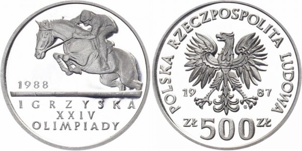 Polen 500 Zlotych 1988 - Olympische Spiele