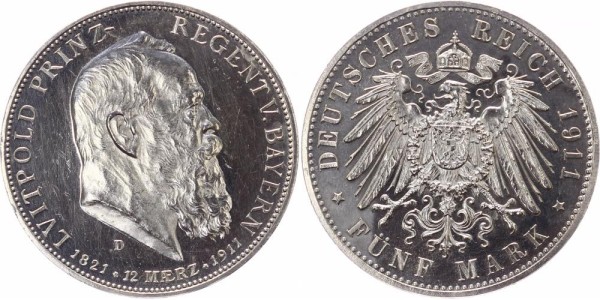 Bayern 5 Mark 1911 - Luitpold