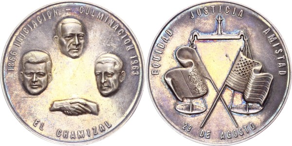 Mexico Silbermedaille 1963 - Recovery of the Chamizal Territory