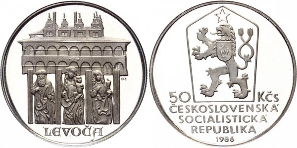 Tschechoslowakei 50 Kronen 1986 - Burg Levoca