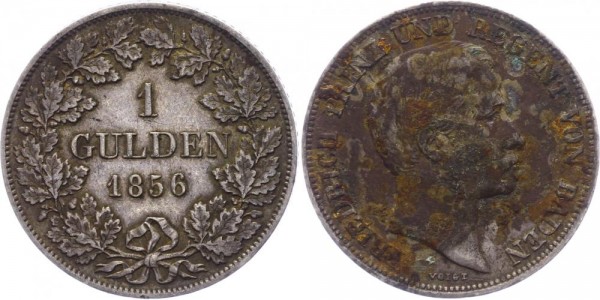 Baden Gulden 1856 - Friedrich I. 1852-1907