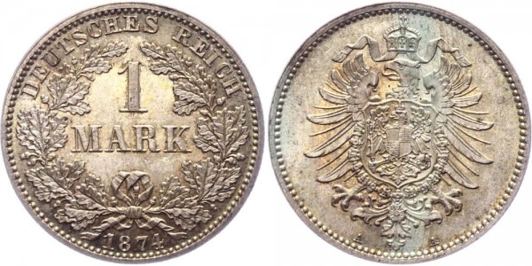 Kaiserreich 1 Mark 1874 A -