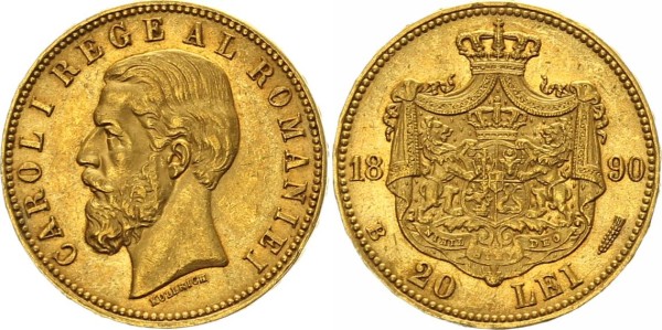 Rumänien 20 Lei 1890 - Carol I.